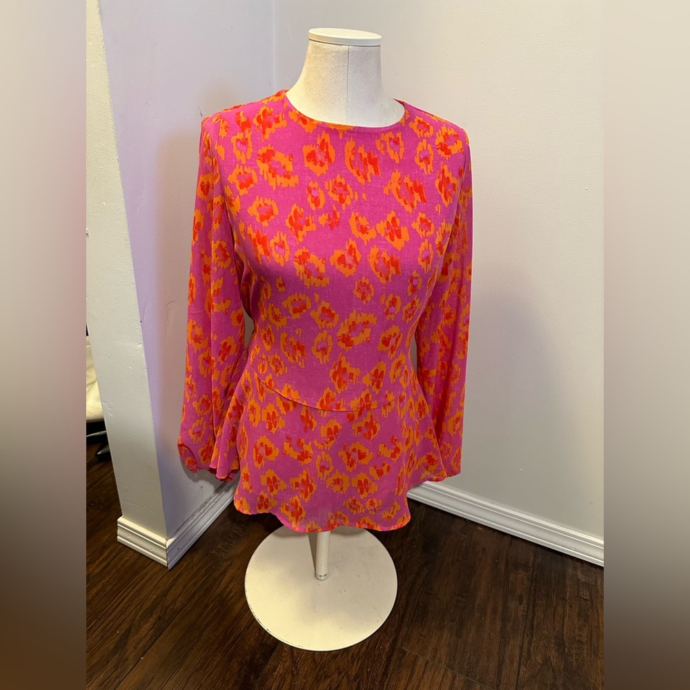 Vibrant Floral Long Sleeve Blouse